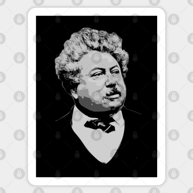 Alexandre Dumas Sticker by Nerd_art